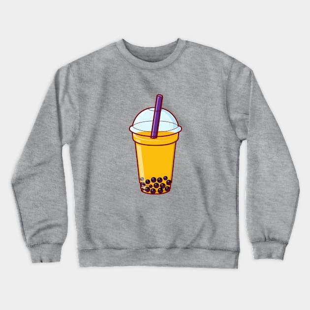 Peach Bubble Tea Crewneck Sweatshirt by Hixon House